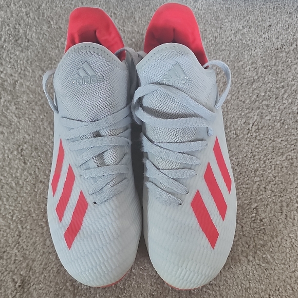 Men's adidas Silver/Red X 19.3 Firm Ground Soccer Cleats - Picture 1 of 6